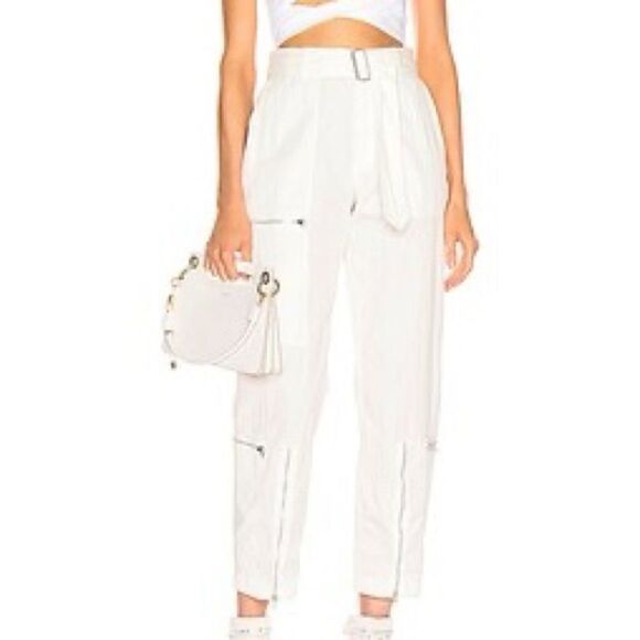 Helmut Lang White High Rise Flight Ankle Pants Womens Sz 0 30” W - Picture 2 of 10